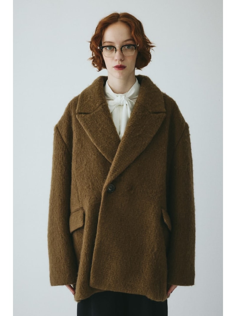 【SALE／30%OFF】Shaggy big jacket HeRIN.CYE ヘリンドットサイ ジャケット・アウター その他のジャケット・アウター ブラウン ベージュ【RBA_E】【送料無料】[ Fashion]