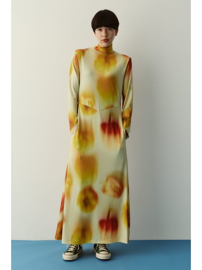 Paprika pattern dress HeRIN.CYE ヘリンドットサイ ワンピース・ドレス ワンピース ネイビー イエロー【送料無料】[ Fashion]