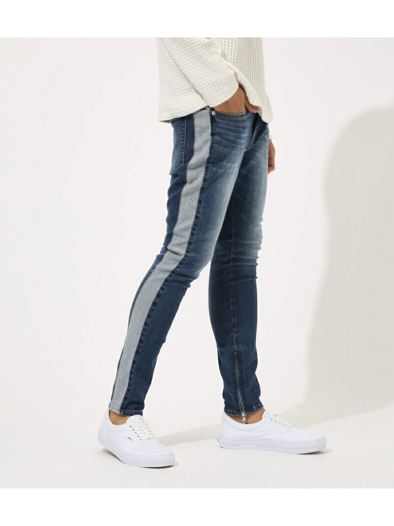 Side Line Zip Skinny Azul By Moussy アズールバイマウジー 猿股 デニム スキニージーンズ 青色 貨物輸送無料 Rakuten Fashion Azul By Moussy メンズ パンツ ジーンズ アズールバイマウジー Klubwino Pl