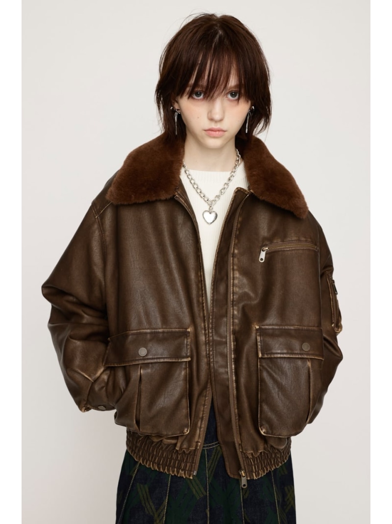 VINTAGE F/LEATHER S/ブルゾン SLY スライ ジャケット・アウター