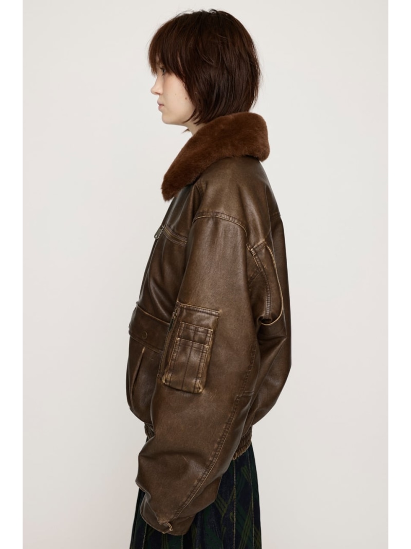 VINTAGE F/LEATHER S/ブルゾン SLY スライ ジャケット・アウター