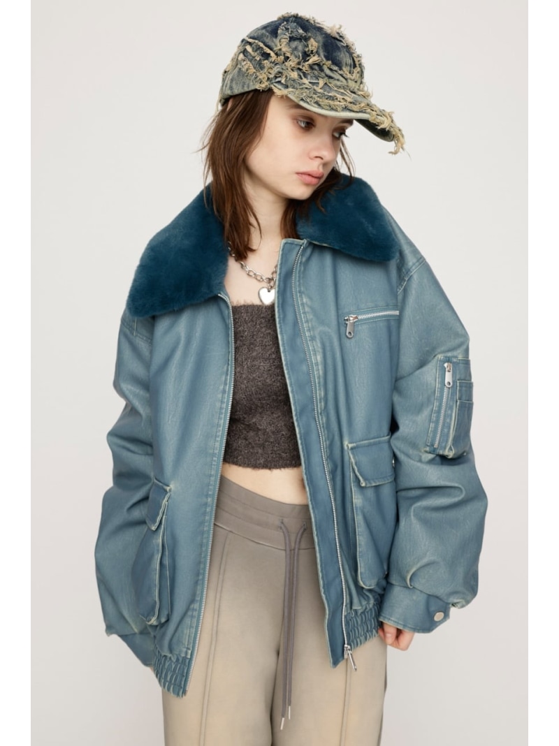 VINTAGE F/LEATHER S/ブルゾン SLY スライ ジャケット・アウター