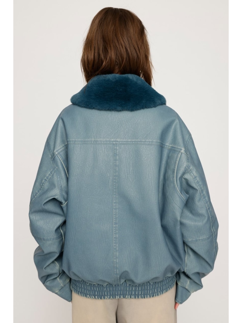 SLY スライ　合皮ジャケット　ジャンパー　ブルー　Sサイズ 未使用品 楽天市場】FAUX LEATHER ZIP UP ブルゾン SLY スライ ジャケット