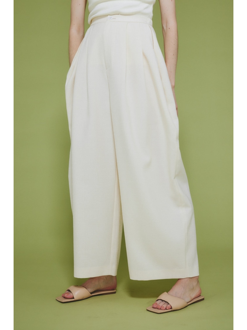 【SALE／40%OFF】Many tuck pants HeRIN.CYE ヘリンドットサイ パンツ その他のパンツ ブラウン グレー ホワイト【RBA_E】【送料無料】[ Fashion]｜シェルターウェブストア