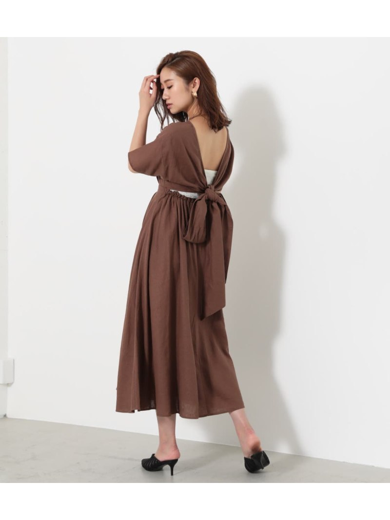 高額売筋 ワンピース リエンダ Rienda Fashion バックリボンボリュームop Rakuten ワンピース ピンク 送料無料 ブラウン ワンピースその他 Www Ordia Fr