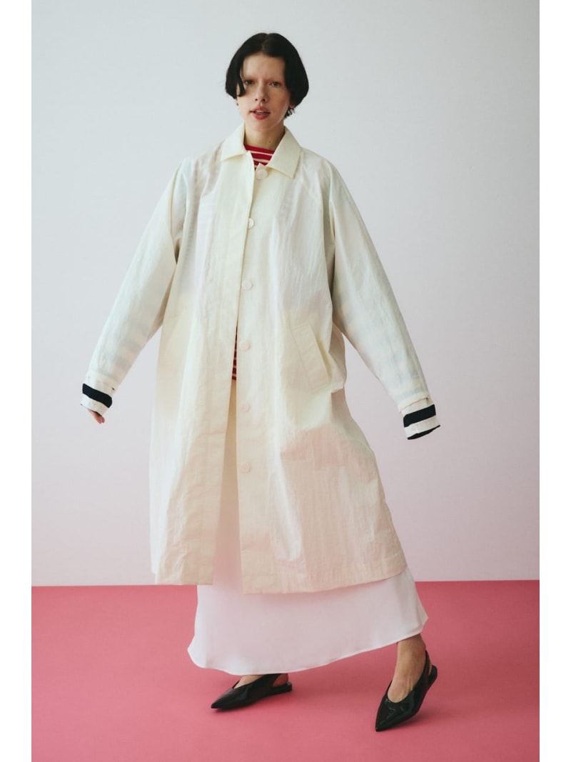 Soutien collar coat HeRIN.CYE ヘリンドットサイ ジャケット・アウター その他のジャケット・アウター ブラック ホワイト【送料無料】[ Fashion]