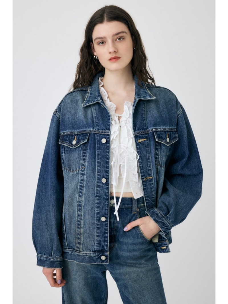 moussy CROPPED CUT OFF DENIM ジャケット MOUSSY CROPPED CUT OFF DENIM ジャケット BLU -ファッション