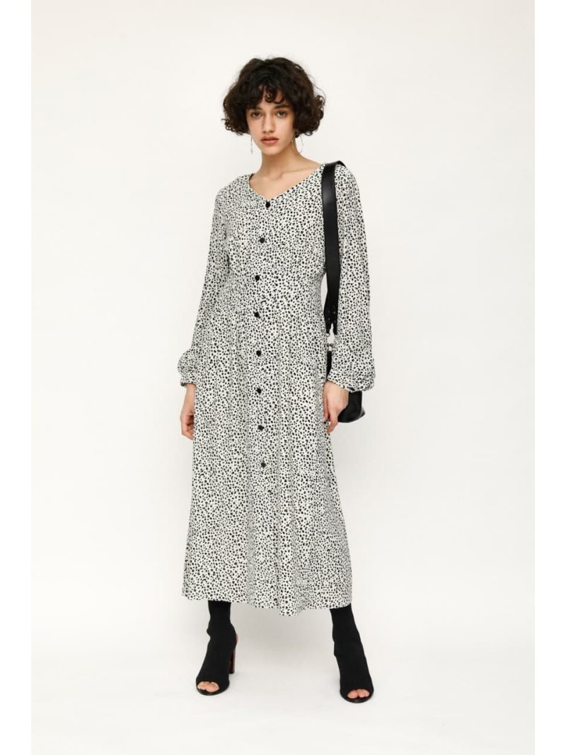 楽天市場 Sale 69 Off Leopard Spot Tucked ワンピース Sly スライ ワンピース 5ー9分袖ワンピース ホワイト ベージュ Rba E Rakuten Fashion シェルターウェブストア