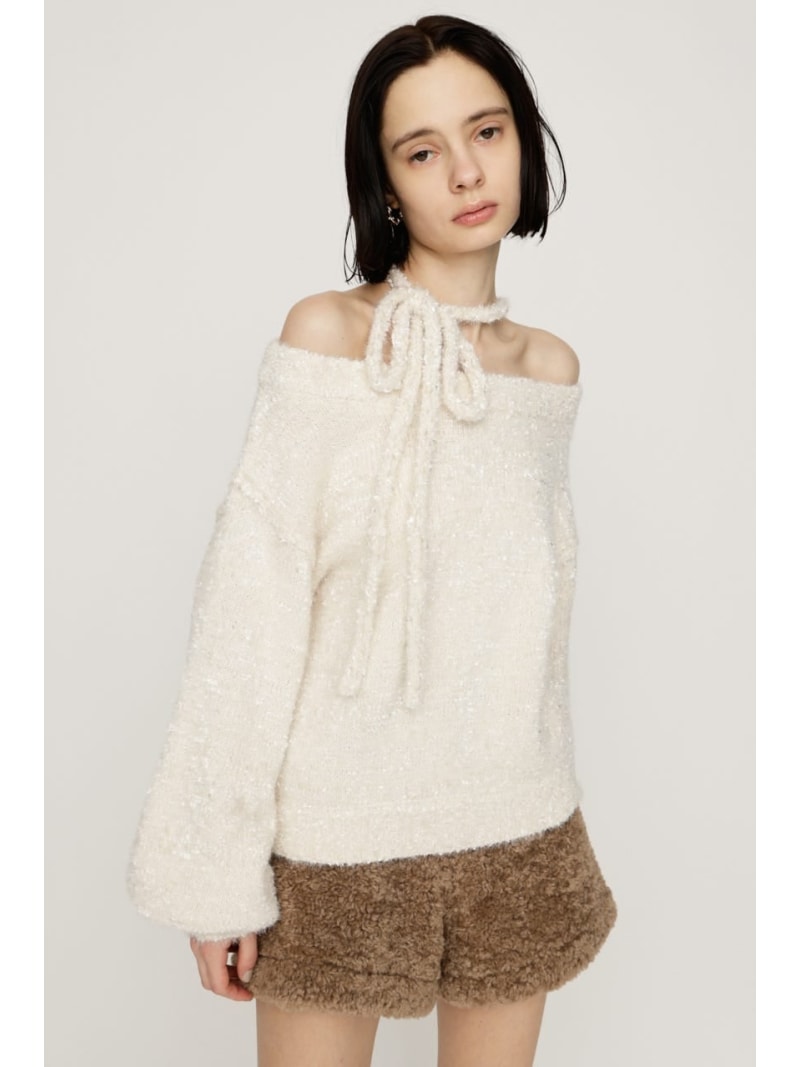 2WAY SHOULDER KNIT トップス SLY スライ トップス ニット ブラック レッド グレー【送料無料】[ Fashion]