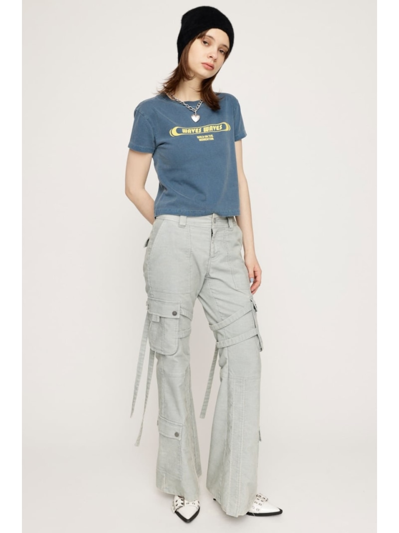 【SALE／20%OFF】WASHED CORDUROY FLARE パンツ SLY スライ パンツ その他のパンツ ブラック ホワイト【RBA_E】【送料無料】[ Fashion]