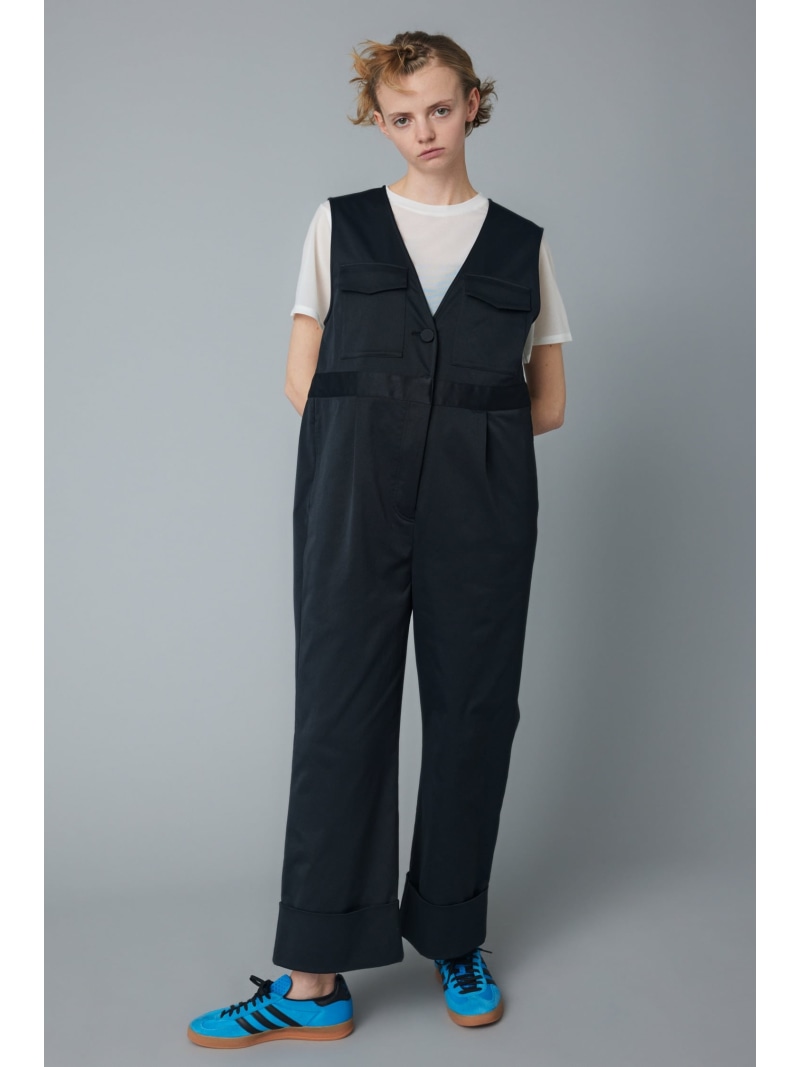 【SALE／50%OFF】V neck all in one HeRIN.CYE ヘリンドットサイ ワンピース・ドレス ワンピース ブラウン ブラック【RBA_E】【送料無料】[ Fashion]｜シェルターウェブストア