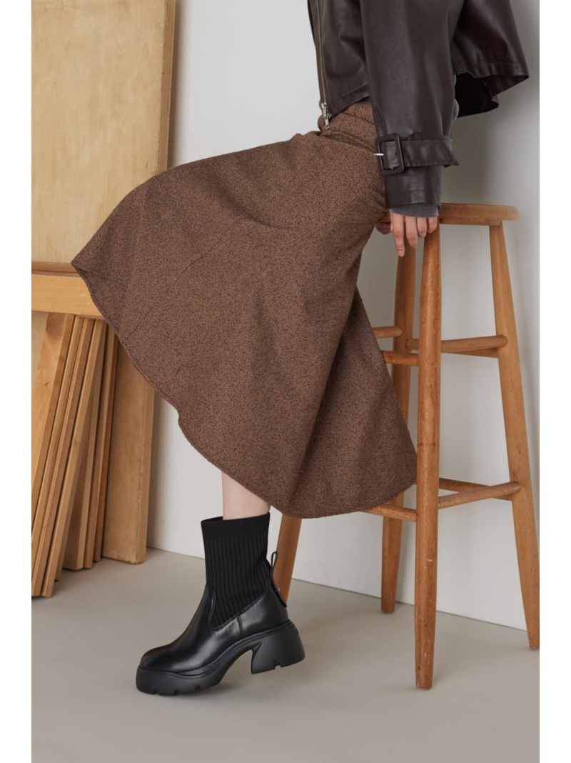 【SALE／21%OFF】コロネリブニットコンビブーツ STACCATO スタッカート シューズ・靴 ブーツ ブラウン ブラック【RBA_E】【送料無料】[ Fashion]