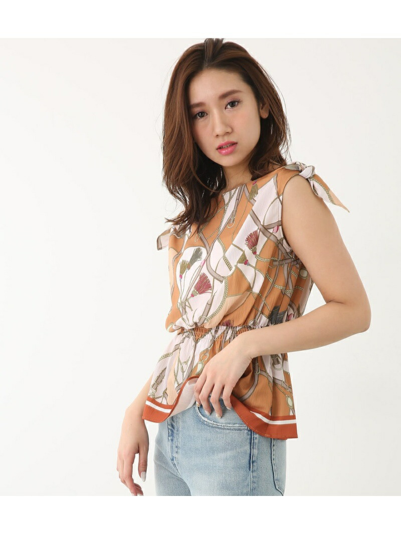 Scarf Pattern Top Rienda リエンダ カットソー 戦車 番 紅ミカン 送料無料 Rakuten Fashion Rienda レディース カットソー リエンダ Biolet Kr