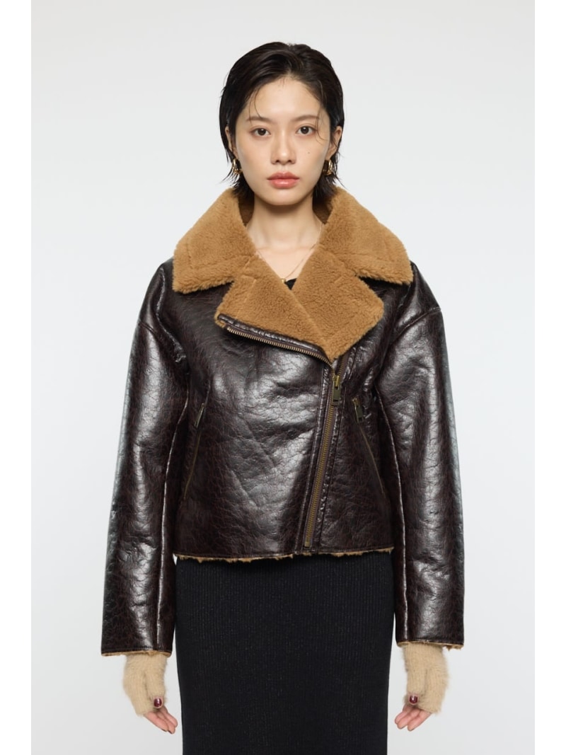 【SALE／50%OFF】F/MOUTON B-3 MOUSSY マウジー ジャケット・アウター 上衣・前掛け 赤銅色【RBA_E】【貨物輸送無料】[ Fashion]