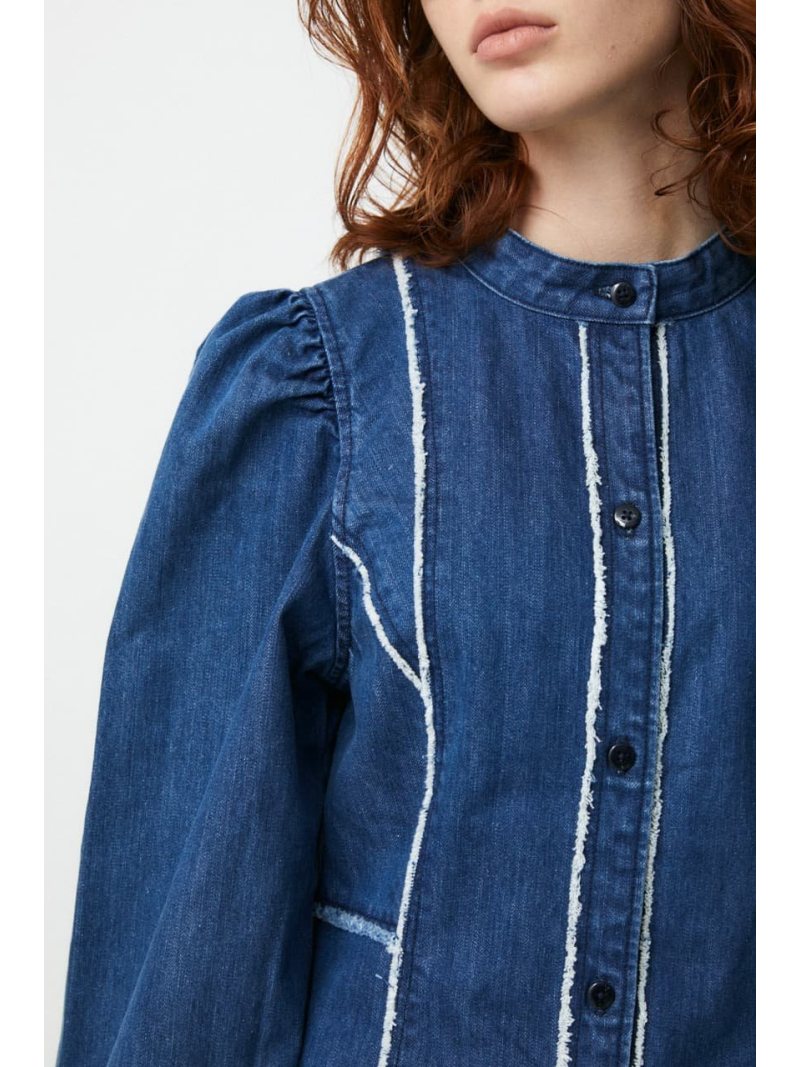 お気にいる Cut Off Frill Denim ドレス Moussy マウジー ワンピース ワンピースその他 ブルー Rakuten Fashion シェルターウェブストア 新品 Bobbievet Com