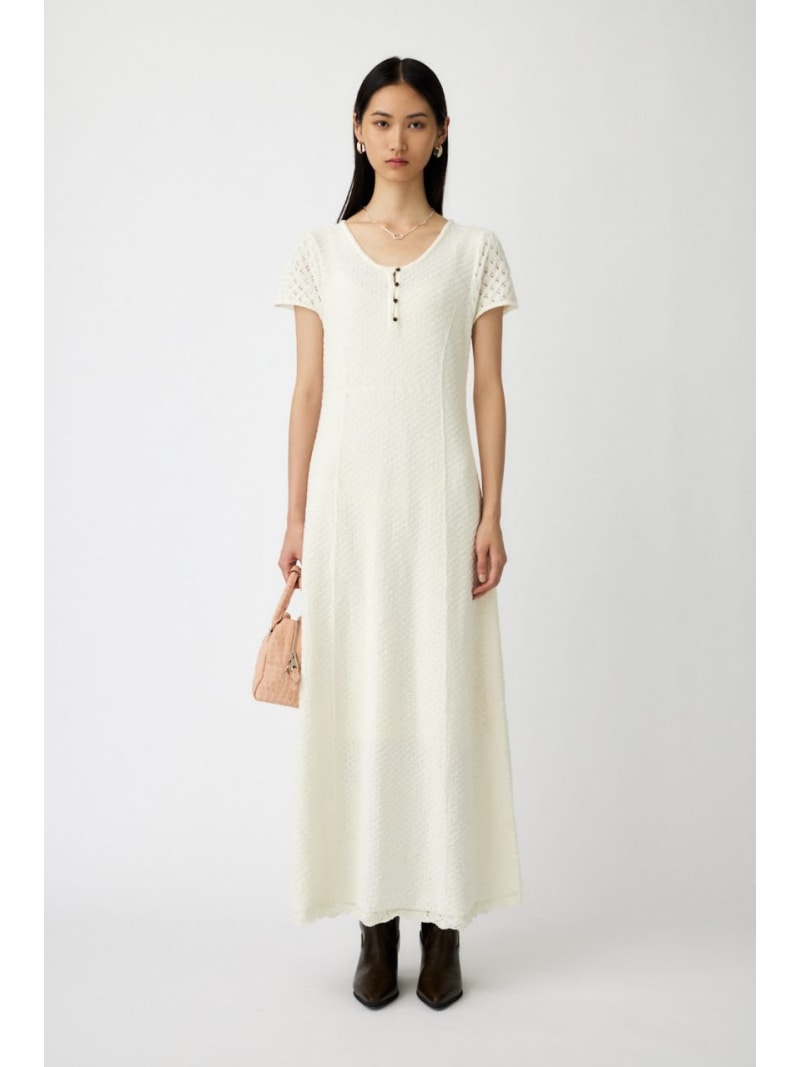 【SALE／40%OFF】OPEN NECK MERMAID ドレス MOUSSY マウジー ワンピース・ドレス ワンピース ホワイト ブラック【RBA_E】【送料無料】[ Fashion]