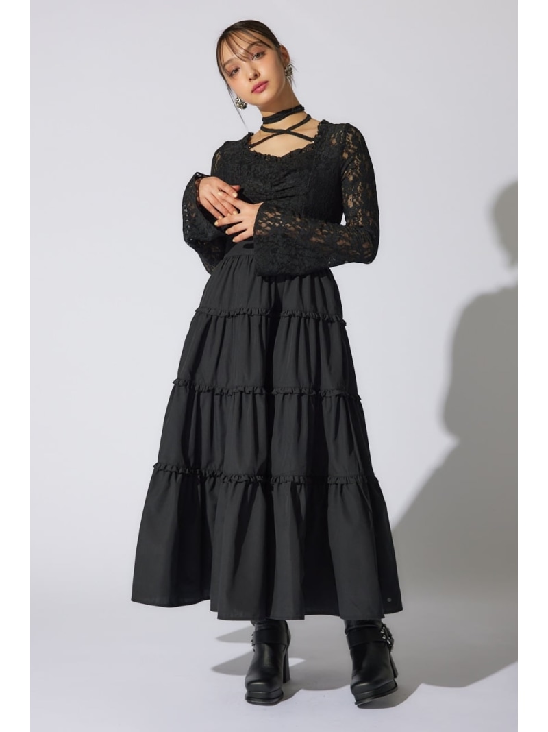 楽天市場】【SALE／40%OFF】フリルSLVヴィンテージレースOP