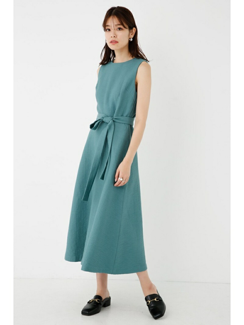 レディースファッション ワンピース 一部予約販売 Select Shel Tter Dress Tie Waist Sleeveless シェルターセレクト Fashion ネイビー 送料無料 Rakuten ホワイト グリーン ワンピースその他 ワンピース