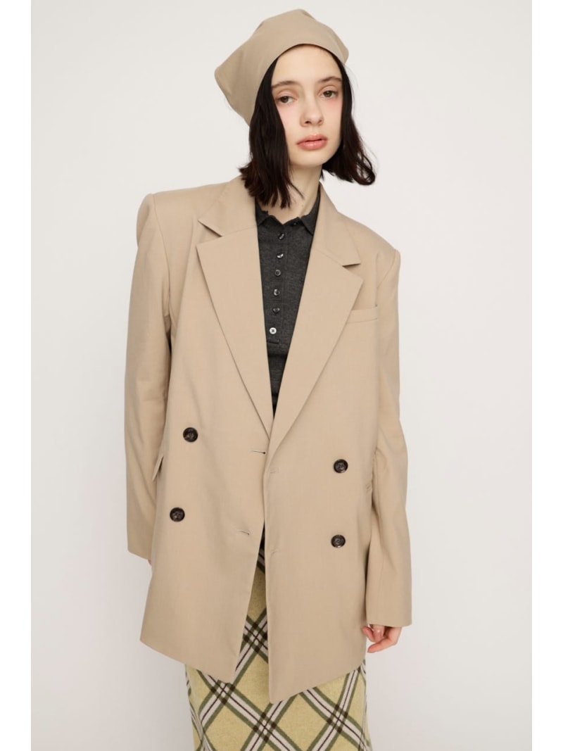 BOXY TAILORED ジャケット SLY スライ ジャケット・アウター その他のジャケット・アウター ネイビー ベージュ【送料無料】[ Fashion]