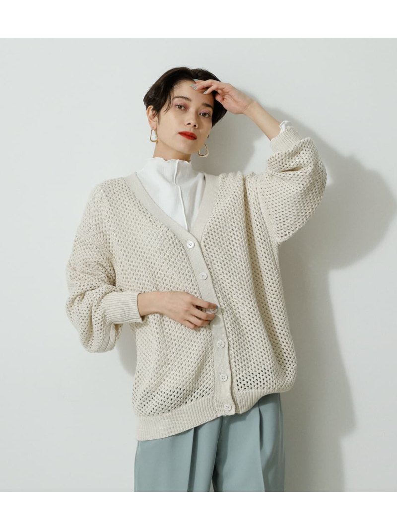 Mesh Knit Azul By Cardigan アズールバイマウジー ニット Moussy