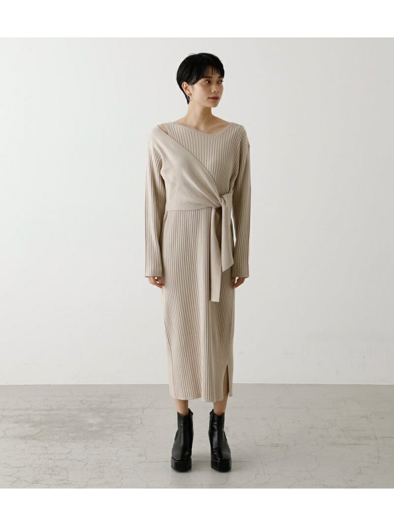 楽天市場 Sale 50 Off Front Link Asymmetry Knit Op フロントリンクアシンメトリーニットワンピース Azul By Moussy アズールバイマウジー ワンピース ワンピースその他 ホワイト ブラック ブラウン Rba E Rakuten Fashion シェルターウェブストア