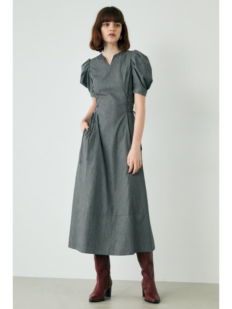 Side Lace Up 着物 Moussy マウジー ワンピース ロングワンピース マキシワンピース ブラック 橙黄色 貨物輸送無料 Rakuten Fashion Upntabasco Edu Mx