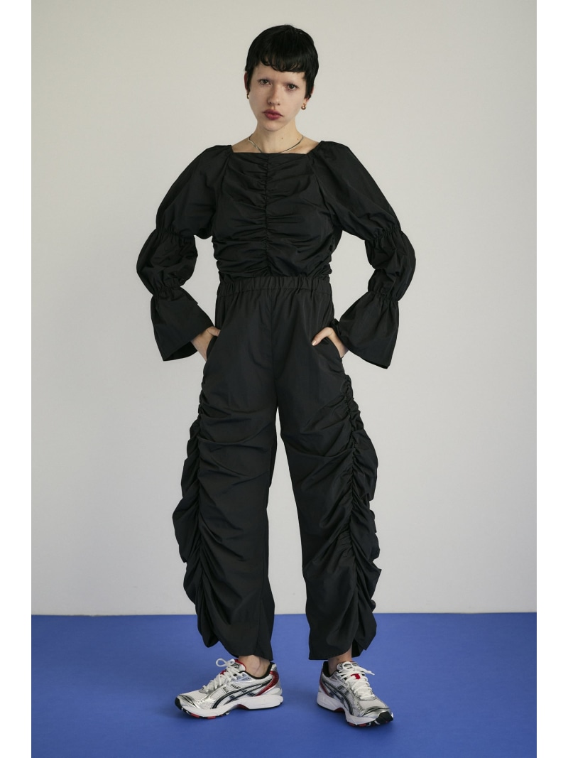 【SALE／40%OFF】Side gather pants HeRIN.CYE ヘリンドットサイ パンツ その他のパンツ ブラック【RBA_E】【送料無料】[ Fashion]｜シェルターウェブストア