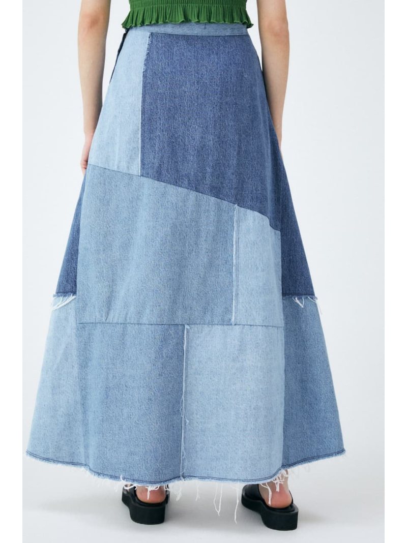 Panel Long Flare スカート Moussy マウジー スカート デニムスカート ブルー 送料無料 Rakuten Fashion Vmaphotographystudios Com