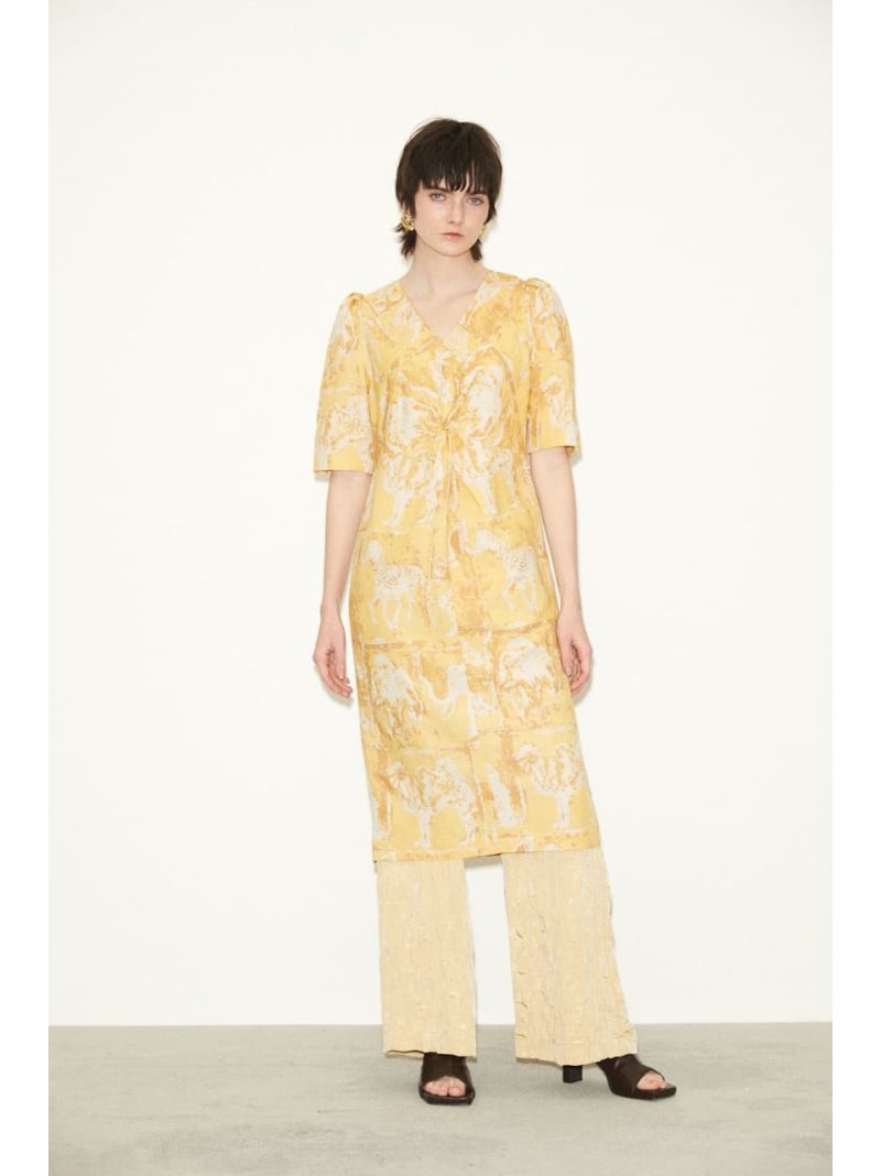 レディースファッション ワンピース ドレス Mini Twist Animal Sly Fashion イエロー 送料無料 Rakuten ワンピースその他 ワンピース スライ メール便不可