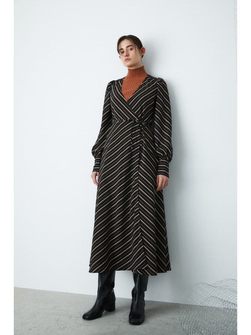 楽天市場 Sale 46 Off Cache Coeur Stripe ドレス Moussy マウジー ワンピース ロングワンピース マキシワンピース ブラック ブラウン Rba E 送料無料 Rakuten Fashion シェルターウェブストア