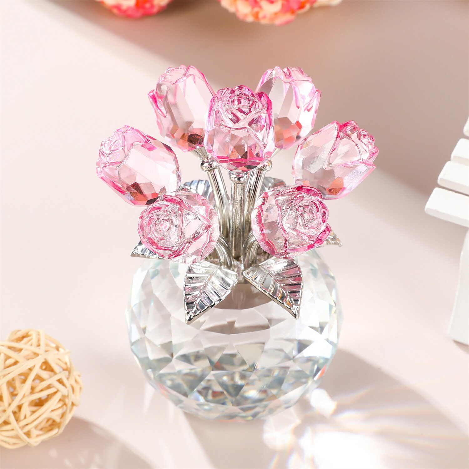 スワロフスキー クリスタル わすれな草 花束 ウサギ ラビット ブルー