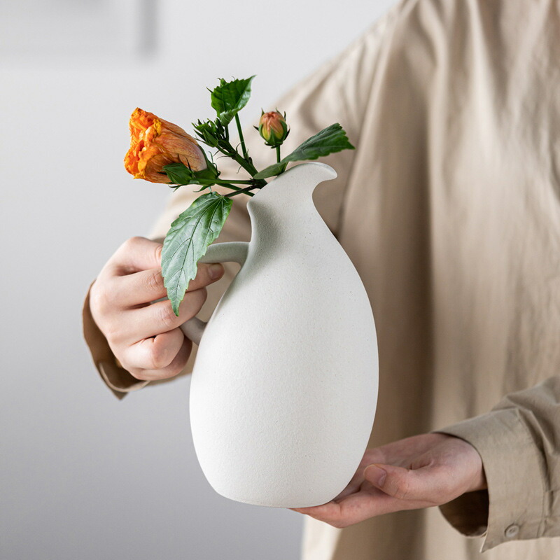 楽天市場】花瓶 陶器 おしゃれ 手作り 一輪挿し 大きい セラミック