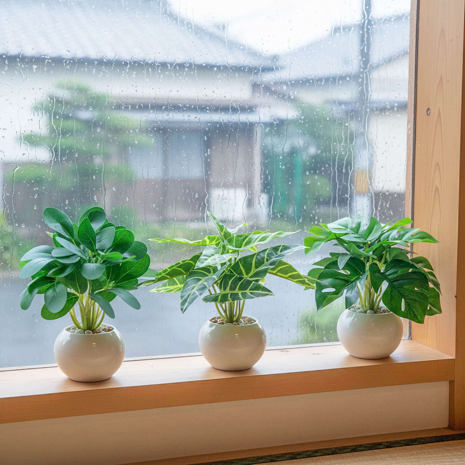 造花３点セット♡ 楽天市場】フェイクグリーン 卓上 3点セット 鉢付き 人工 観葉植物