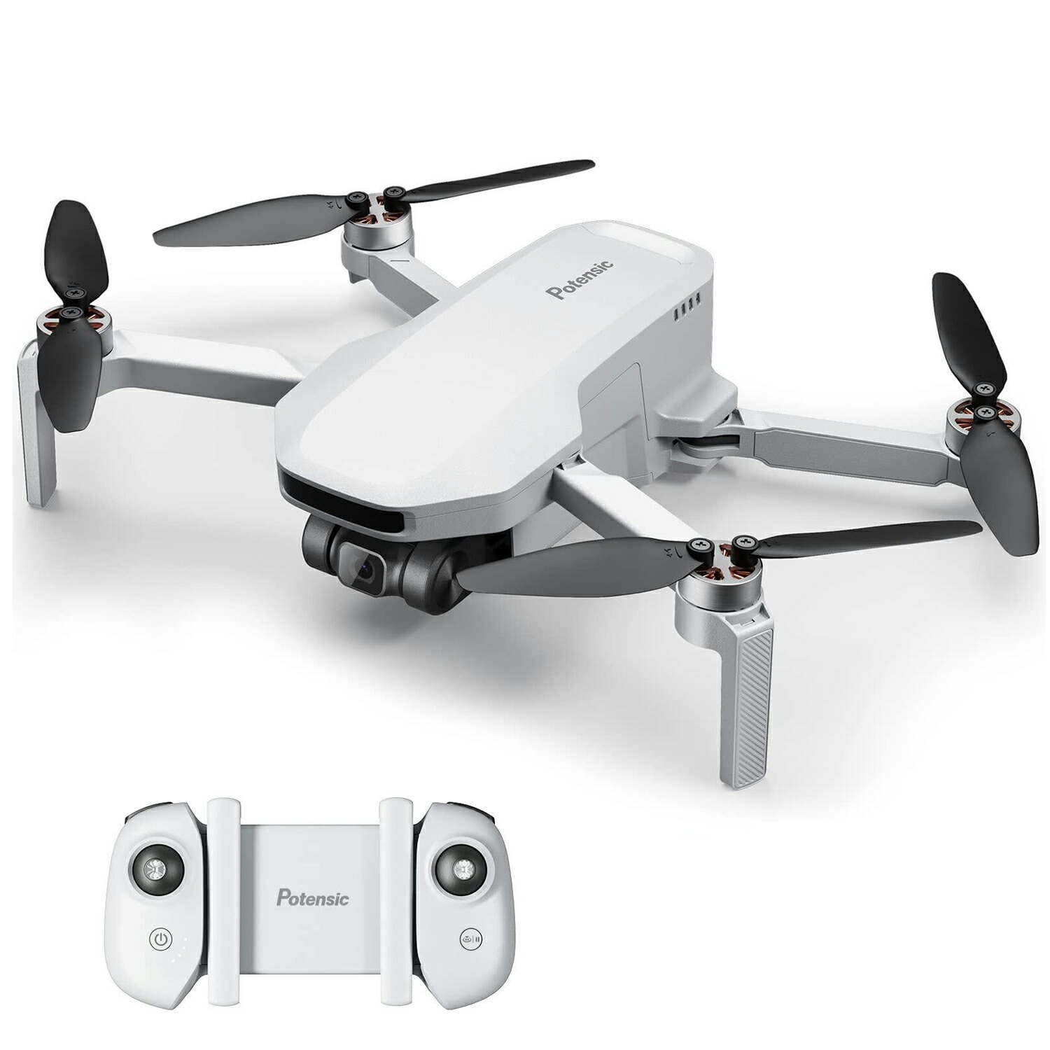 【中古品】 ドローン カメラ付き 4K動画 GPS搭載 Potensic ATOM SE オプティカルフローポジショニング 折りたたみ式 ラシレスモーター 最大伝送距離4km モード1/2切替可能 技適マーク付 練習機