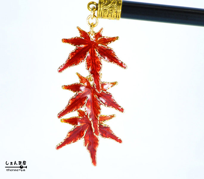 スペシャル特典 楽天市場】グラデーションが素敵♪秋風。o○美しい紅葉 かんざし 服&ファッション小物