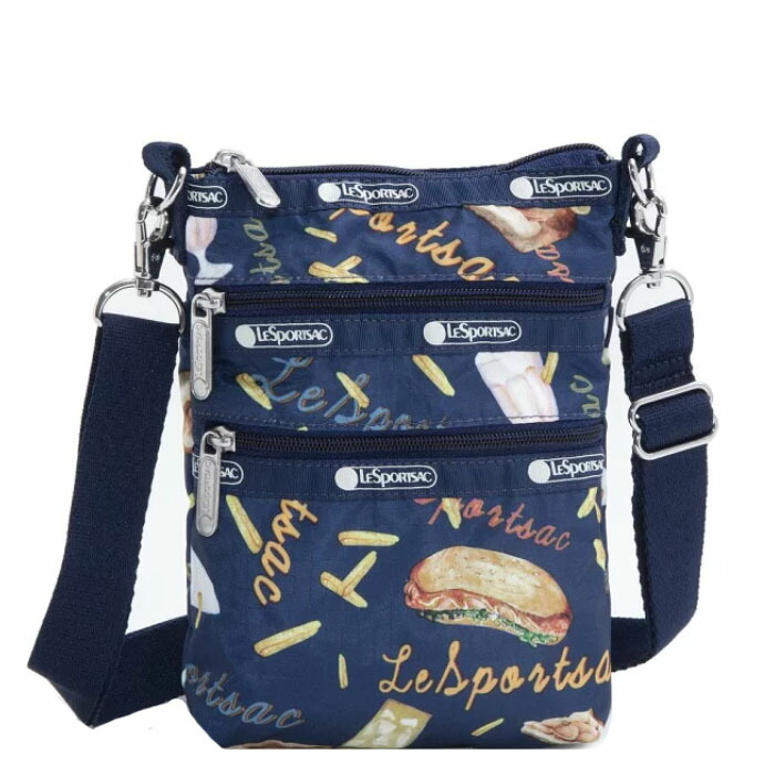 レスポートサック ショルダーバッグ サコッシュフォントート レスポートサックミール お菓子モチーフ 肩掛け 並行輸入品 おでかけ ミニショルダー ギフト プレゼント ラッピング 贈り物 クリスマス LeSportsac Phone Tote 4007 E723 Lesportsac Meal