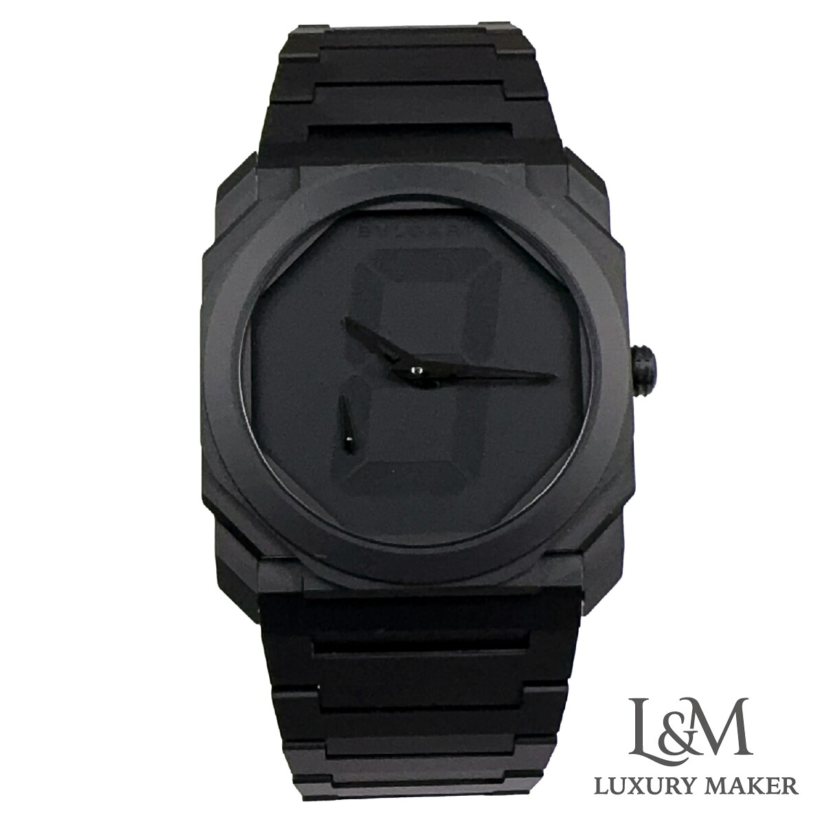 【中古美品】BVLGARI ブルガリ　オクト フィニッシモ 宮島達男モデル BGO40CXP/103563 40ｍｍ ブラック　セラミック 自動巻き腕時計【保証書2022年】｜LANDMSHOP