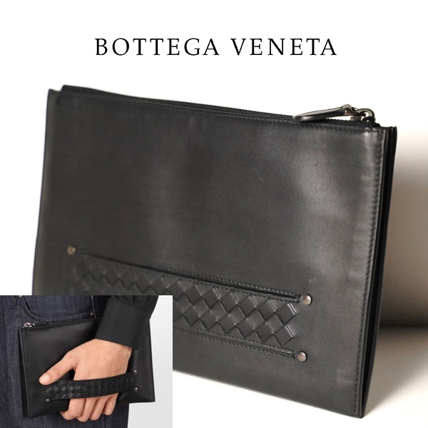 ボッテガヴェネタ Bottega Veneta メンズ ネロ カーフ マルチケース 時計 ブラック Veneta 新品 正規品 4932 Vm402 1000 Nero イタリア製 本革 クラッチバッグ ハンドバッグ セカンドバッグ 財布 ドミュメントケース 高級 黒 本物保証 正規アウトレット品