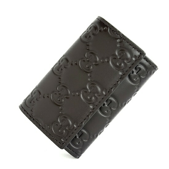 楽天市場】グッチ キーケース 鍵 6連 黒 ブラック GGシマレザー 本革