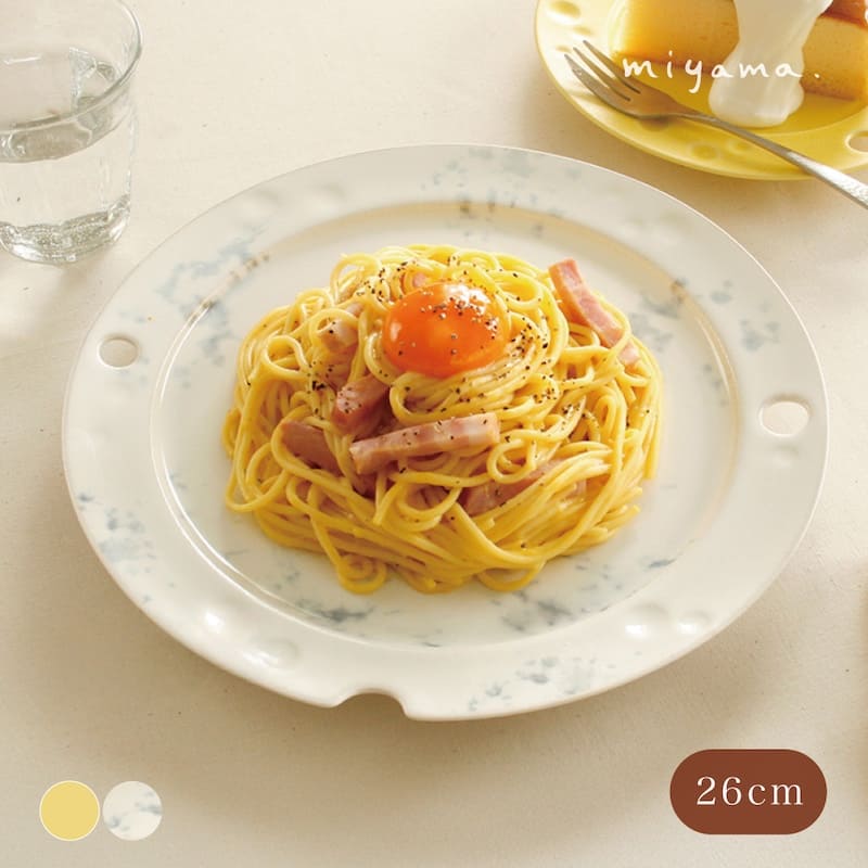 cheese チーズ 26cmプレート イエロー ブルーチーズ 皿 miyama 深山 美濃焼 日本製