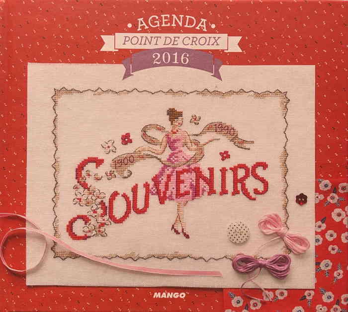 AGENDA はりつけ台編み目 縫い 読みもの POINT DE CROIX 外国で インポート 【 2016 】