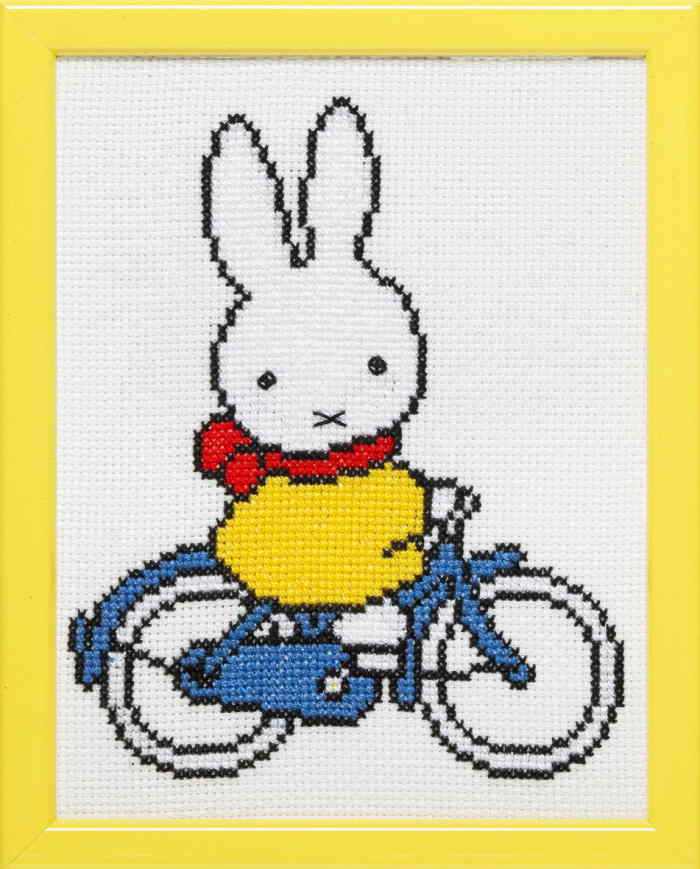 楽天市場 ミッフィー クロスステッチ刺しゅうキット 自転車とmiffy Pako オランダ Dick Bruna ディック ブルーナ Aida キャラクター 輸入 初心者 211 610 クロスステッチ手芸雑貨シーボンヌ