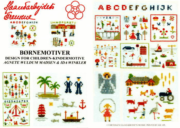 フレメ　クロスステッチ刺繍図案　輸入　子供のモチーフ　Child's　北欧　motif　デンマーク　Fremme　Haandarbejdets　52-2100