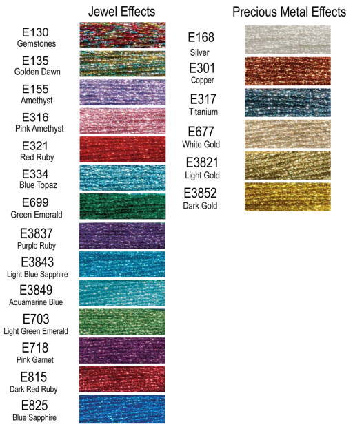 Pink Garnet 8.7-Yard DMC 317W-E718 Light Effects Polyster Embroidery Floss