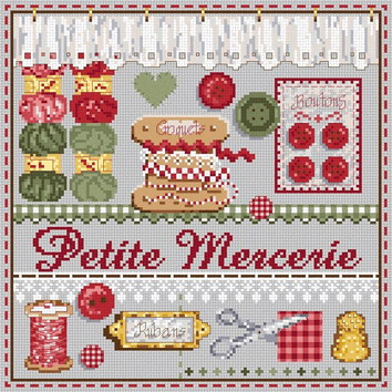 マダムラフェ(Madame La Fee) クロスステッチ刺繍キット 【メルスリーボックス（裁縫箱）】 輸入 Lin 上級者 フランス 063｜クロスステッチ手芸雑貨シーボンヌ