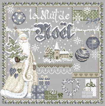 マダムラフェ はりつけ台編み目 ししゅう 一揃いの道具 【 クリスマス・ナイト爵 】 Madame La Fee インポート Aida 上級者 フランス共和国 132