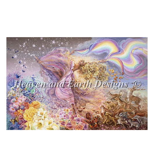 楽天市場 Heaven And Earth Designs クロスステッチ刺繍図案 Haed 輸入 上級者 Josephine Wall 虹の少女 Rainbow Girl Ii 全面刺し クロスステッチ手芸雑貨シーボンヌ