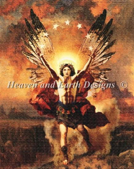 楽天市場 クロスステッチ刺繍図案 Heaven And Earth Designs Haed 輸入 上級者 Howard David Johnson 大天使ラファエル The Archangel Raphael 全面刺し クロスステッチ手芸雑貨シーボンヌ