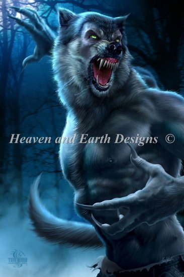 楽天市場 Heaven And Earth Designs クロスステッチ刺繍図案 Haed 輸入 上級者 Tom Wood オオカミ人間 Werewolf 全面刺し クロスステッチ手芸雑貨シーボンヌ