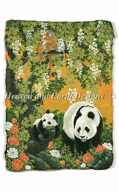 楽天市場 Heaven And Earth Designs クロスステッチ刺繍図案 Haed 輸入 上級者 Jun Sato ジャイアントパンダ Giant Panda クロスステッチ手芸雑貨シーボンヌ
